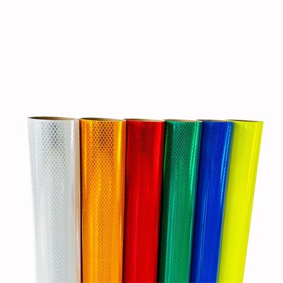 4x150FT Micro Blanco Amarillo de Alta Visibilidad Micro Diamante Grado Reflector de Hojas de Película Vinilo para señales de tráfico ODM