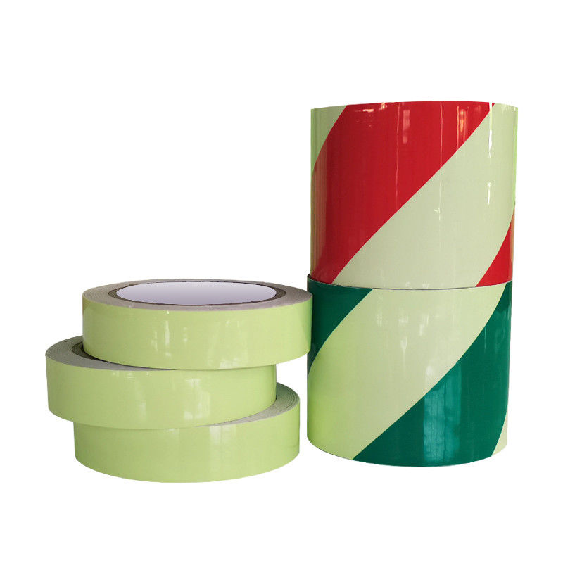 Material de PVC imprimible 6-8H Glow In The Dark Tape para el letrero de salida