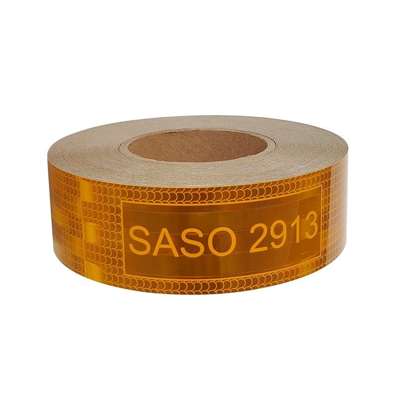 LU Saso 2913 pegatina adesiva reflectiva de advertencia de seguridad cinta de viscosidad 5cmx25m 7,5 cm 10 cm cinta de advertencia de seguridad metalizada amarilla reflectiva para camión