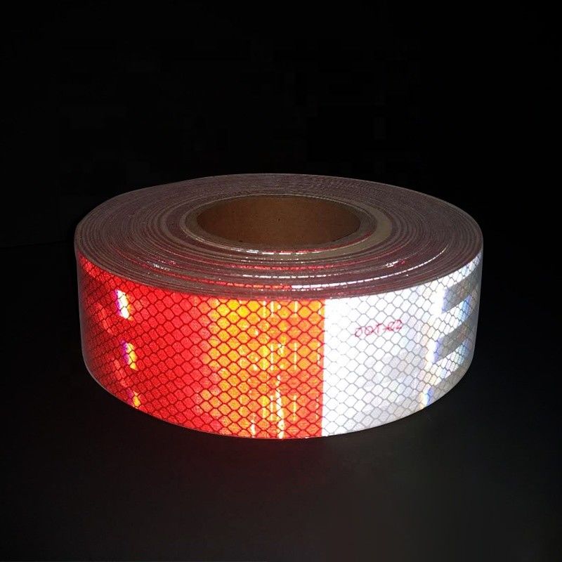 Camiones DOT Conspicuidad Cinta retroreflectiva Tipo prisma blanco rojo