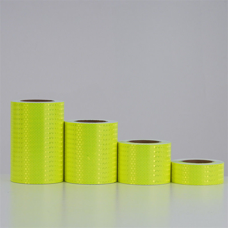 Cintas de marcado de seguridad reflejantes de color amarillo verde fluorescente para remolque camión automóvil motocicleta