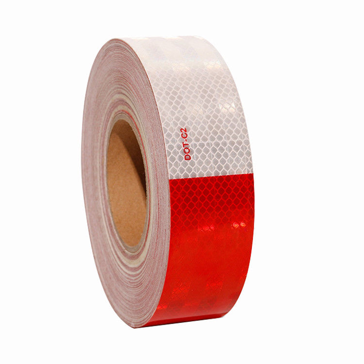 Camiones DOT Conspicuidad Cinta retroreflectiva Tipo prisma blanco rojo
