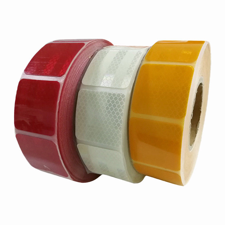 Cinta de seguridad reflectiva impermeable de 2 pulgadas de ancho 150 pies de largo- Rojo, blanco y amarillo para camiones