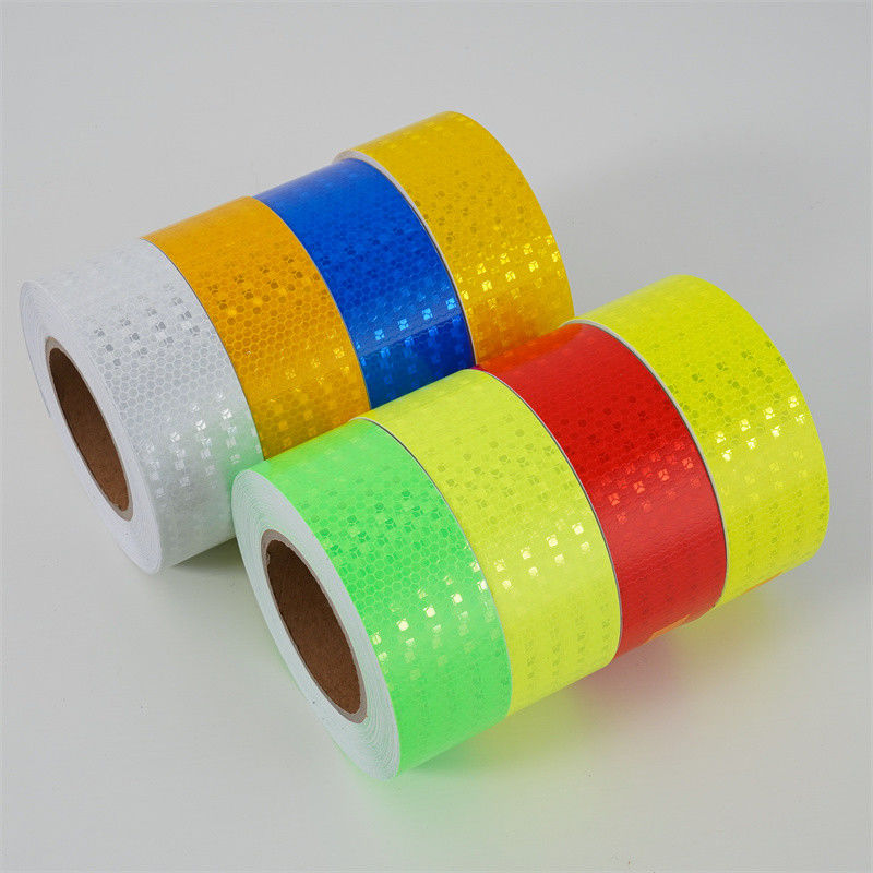 Camiseta de cristal de PVC a medida Cintas adhesivas de radio reflectantes Blanco Amarillo Rojo Verde Azul
