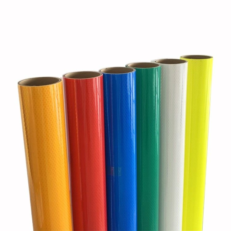 Grado de diamante Prismático Reflector de láminas de vinilo Rollo Blanco Amarillo Rojo Verde Azul Color fluorescente