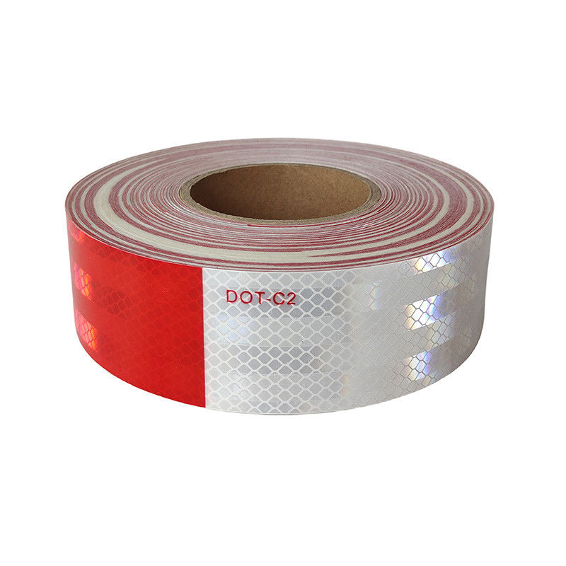 Cintas reflectoras de alta intensidad DOT C2 para camiones blancos y rojos