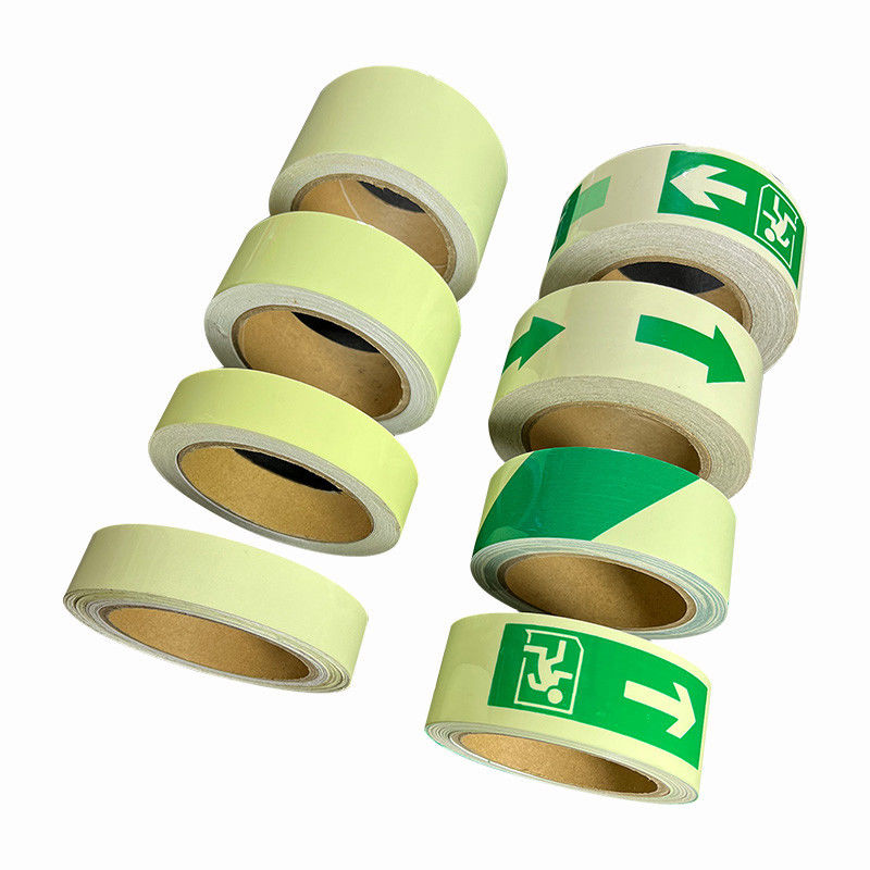 Forma de flecha Material de PVC autoadhesivo Glow In The Dark cinta de seguridad para el marcado de escenario