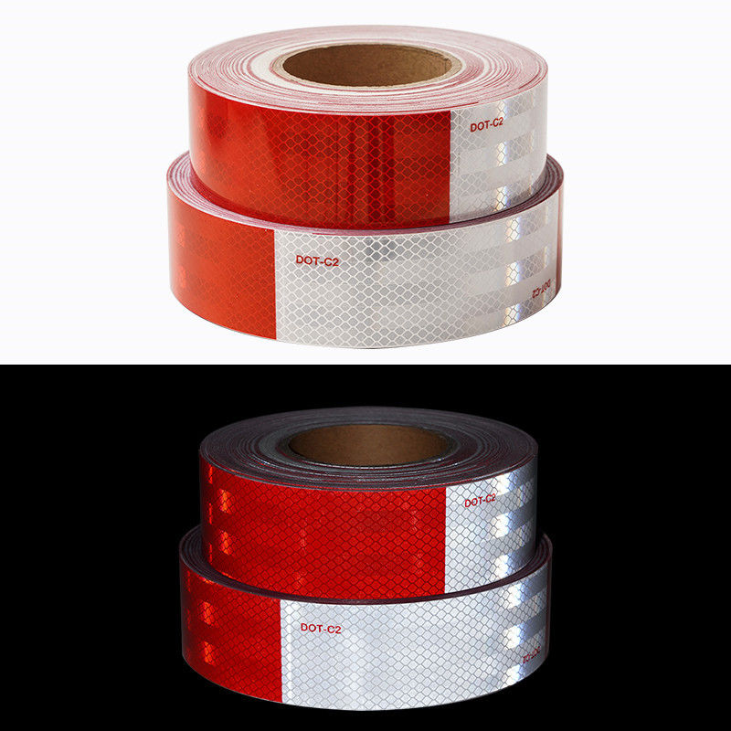 Cintas reflectoras de alta intensidad de 2 pulgadas para camiones de color blanco y rojo