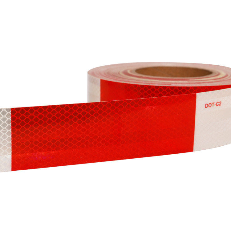Cintas reflectoras de alta visibilidad Rojo y blanco DOT-C2 para vehículos Cintas reflectoras para camiones