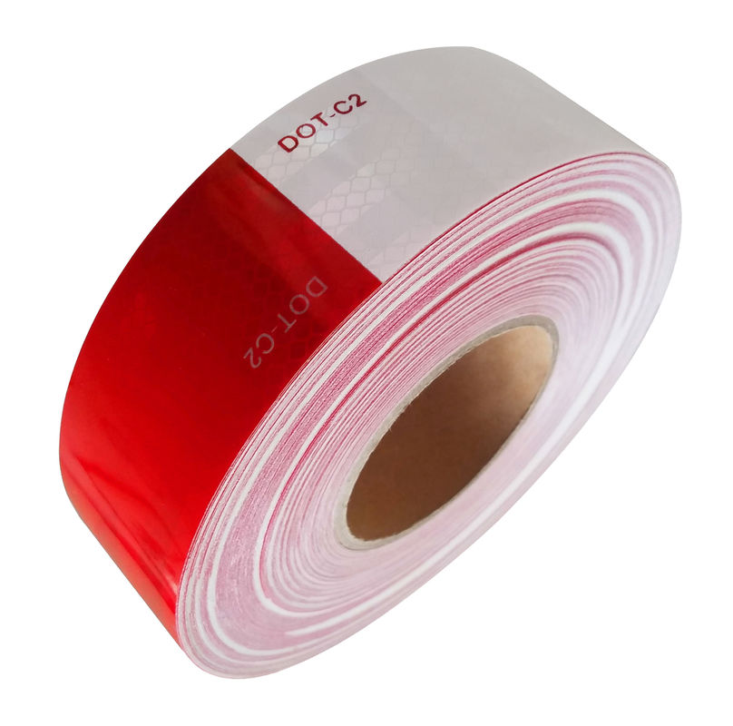 Cintas reflectoras de remolque para exteriores DOT C2 Cintas reflectoras de 2 pulgadas x 150 pies impermeables blanco y rojo