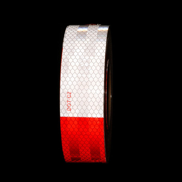 Cintas reflectoras de remolque para exteriores DOT C2 Cintas reflectoras de 2 pulgadas x 150 pies impermeables blanco y rojo
