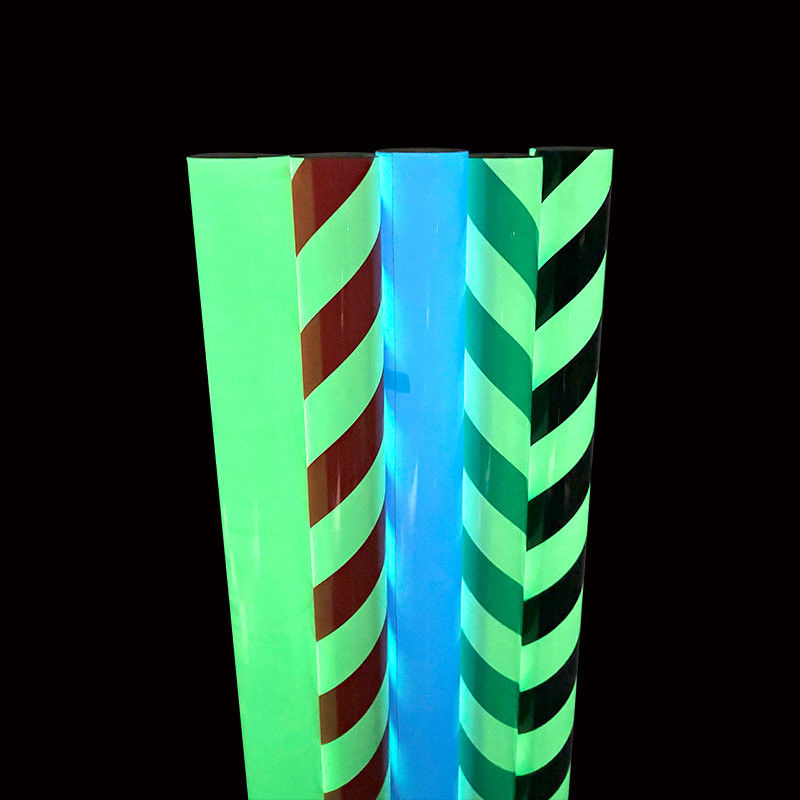 Película de aluminio de espuma fluorescente vinilo adhesivo permanente de noche brillante en la oscuridad para decoración
