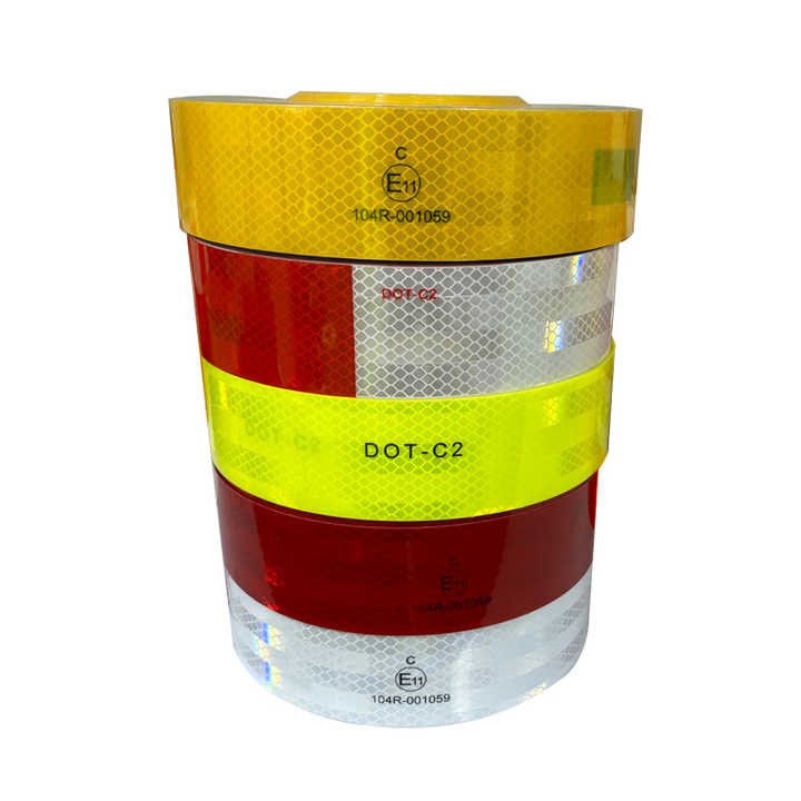 Pintura de 2 pulgadas x 50 yardas con cinta reflectiva DOT-C2 para camiones de vehículos