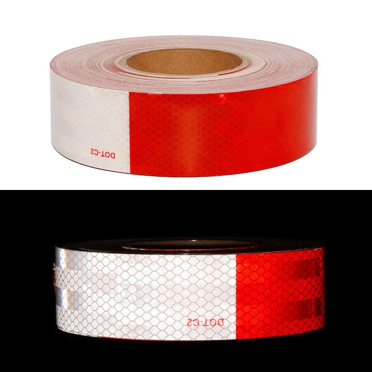Vínil reflector de alta intensidad de 10 años cinta reflectiva roja-blanca-C2 cinta para camión