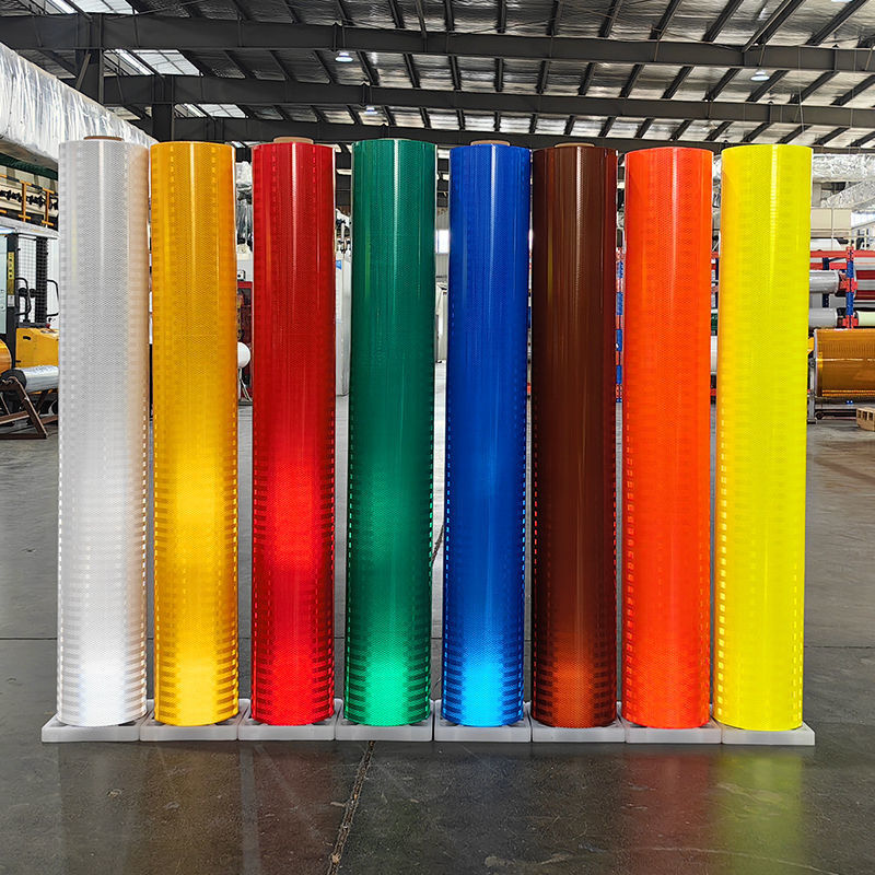 Hoja retrorreflectante de alta intensidad prismática 1.22m*45.7m certificada 10 años micro prismática para señales de seguridad vial