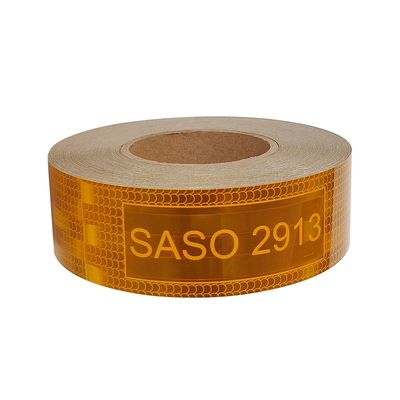 Buen precio LU Saso 2913 pegatina adesiva reflectiva de advertencia de seguridad cinta de viscosidad 5cmx25m 7,5 cm 10 cm cinta de advertencia de seguridad metalizada amarilla reflectiva para camión en línea