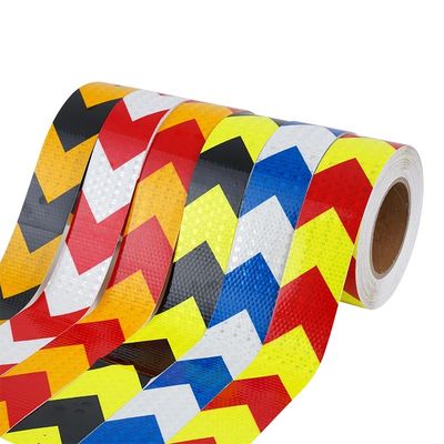 Buen precio Banda de advertencia reflectiva de flecha de alta viscosidad amarillo rojo para vehículos en línea