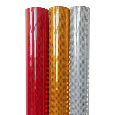 Buen precio Micro prismático retrometalizado de oro reflejante película de vinilo autoadhesivo en línea