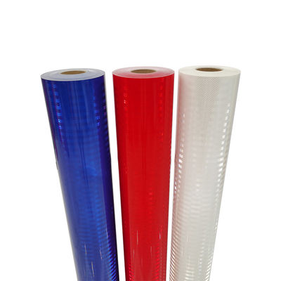 Buen precio 1.22*45.72m Lámina reflectante de color rojo / verde / azul / blanco / amarillo dorado HIP / EGP / diamante para señales de seguridad vial en línea