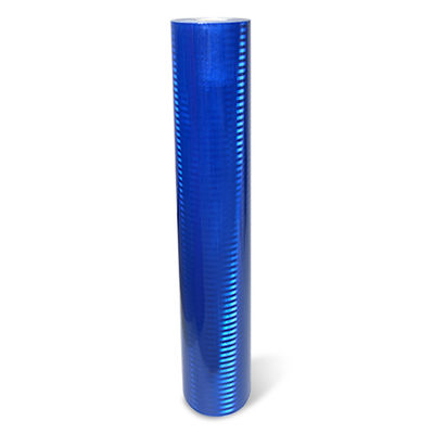 Buen precio Película reflectante de PVC adhesivo de alta intensidad azul, láminas de vinilo micro prismáticas en línea