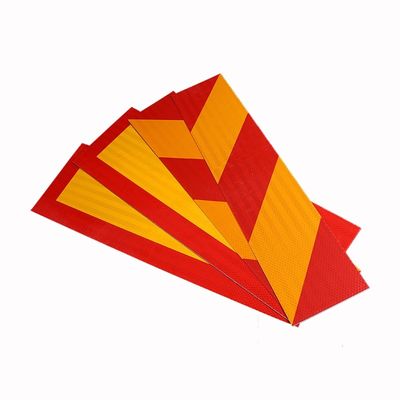 Buen precio Placas de marcado trasero reflectantes de aluminio de camión de rayas amarillas y rojas para vehículos en línea