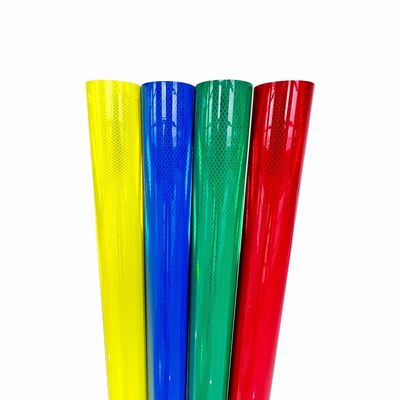 Buen precio Material de lámina reflectante de grado diamante PMMA Rollo de vinilo para advertencia de seguridad en línea