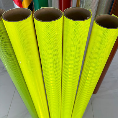 Buen precio Fluorescente Amarillo Verde Naranja Micro Prismático de Alta Intensidad Vínil Reflector en línea