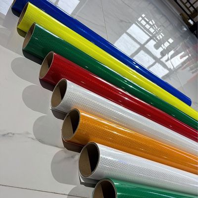 Buen precio 10 años de color fluorescente vinilo reflector de grado diamante para señales de tráfico de carretera en línea