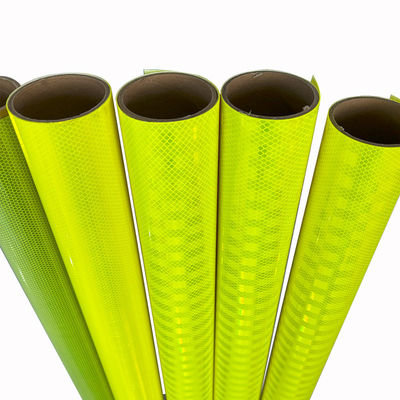 Buen precio 10 años de alta intensidad Prismático HIP Fluorescente Amarillo Verde Vinyl reflectante en línea