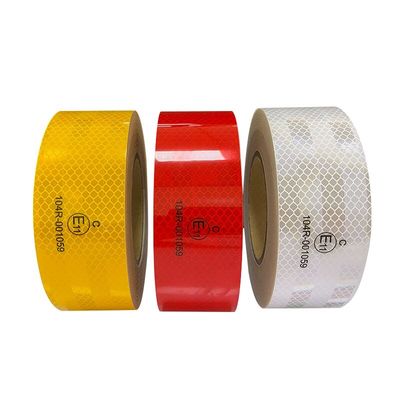 Buen precio Conspicuidad PET Blanco Amarillo Rojo Vehículo Camión ECE Cinta reflectante en línea