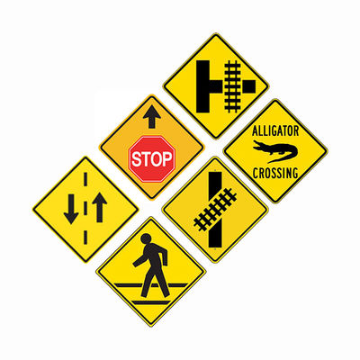Buen precio Indicador de tráfico reflector amarillo personalizado parada lenta cruce peatonal señal de seguridad vial en línea