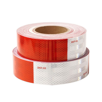 Buen precio Alta visibilidad cinta adhesora adesiva roja y blanca para camiones remolques en línea