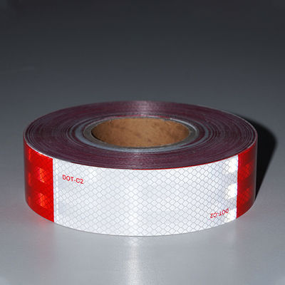 Buen precio Cinta de seguridad reflectante DOT-C2 de alta intensidad, impermeable, adhesiva, roja y blanca, para vehículos en línea