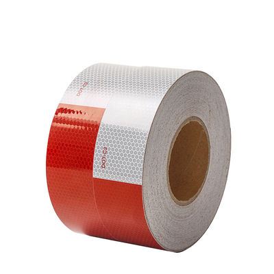 Buen precio Blanco Rojo Conspicuidad Prismático Aviso del camión DOT Cinta reflectante en línea