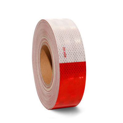 Buen precio Adhesivo impermeable DOT C2 Red y blanco camiones remolque seguridad cinta retroreflectiva en línea