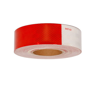 Buen precio Adesivo impermeable DOT C2 cinta reflectiva rojo y blanco para camiones remolque en línea