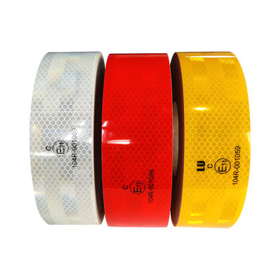Buen precio Cinta de seguridad reflectiva impermeable de 2 pulgadas de ancho 150 pies de largo- Rojo, blanco y amarillo para camiones en línea