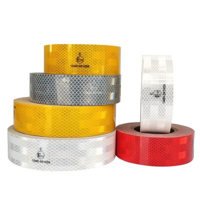 Buen precio Cintas reflectoras autoadhesivas de alta intensidad certificadas ECE 104R de 2 pulgadas * 150 pies Rojo / amarillo / blanco en línea
