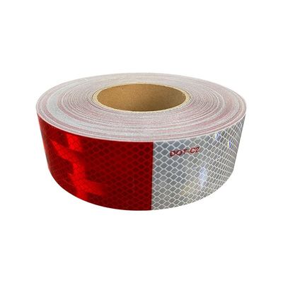 Buen precio Autoadhesivo DOT-C2 de color rojo y blanco con cinta retroreflector prismático en línea