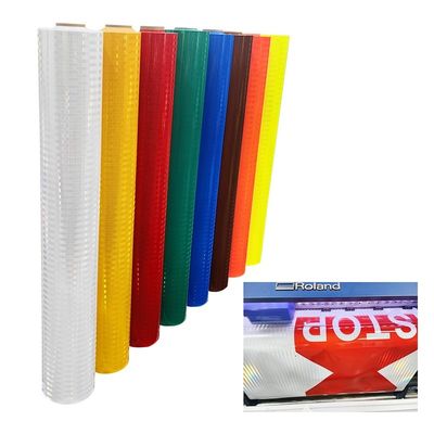 Buen precio Señalización vial imprimible con eco-solvente y UV, HIP con garantía de 10 años, lámina reflectante prismática en línea