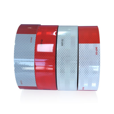 Buen precio Cinta de seguridad autoadhesiva reflectiva para remolques y camiones DOT C2 roja y blanca en línea