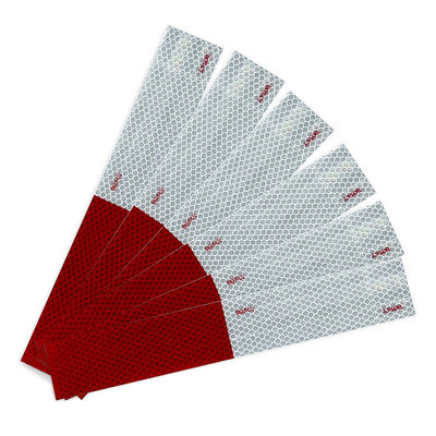 Buen precio Red/White DOT-C2 Reflective Safety Tape Conspicuity Tape for Vehicles, Trailers, Trucks en línea