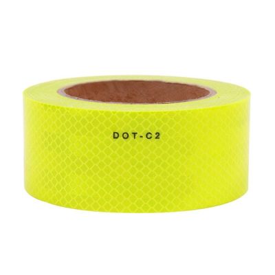 Buen precio High Intensity Fluorescent Yellow Green PMMA Micro Prismatic DOT C2 Reflective Tape en línea
