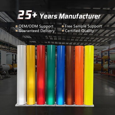 Buen precio Lámina reflectante HIP Tipo IV ASTM D4956 con durabilidad en exteriores de 10 años y rendimiento retrorreflectante de gran angular para señales de tráfico en línea