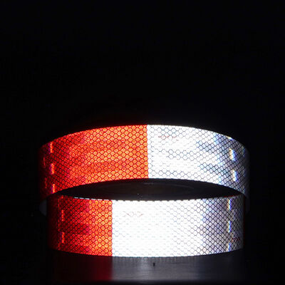Buen precio 10 años de vida útil cinta de viscosidad roja y blanca con tecnología reflectante micro prismática para vehículos en línea