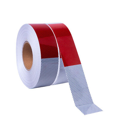 Buen precio Cintas reflectoras DOT con cuentas de vidrio rojo y blanco para marcas de seguridad de vehículos en línea