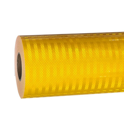 Buen precio Hoja reflectiva prismática de alta intensidad amarilla con durabilidad al aire libre de 10 años, conforme con ASTM D4956 Tipo IV y tecnología reflectiva microprismática En línea